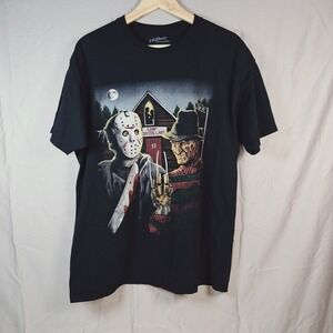 A Nightmare on Elm Street Friday 13th  Horror Goth Short Sleeve‎ T-shirt Large